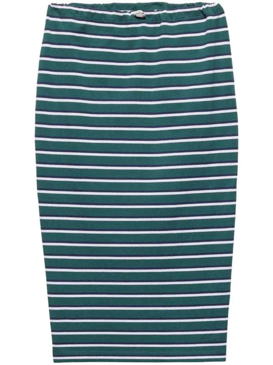 Green Striped Skirt