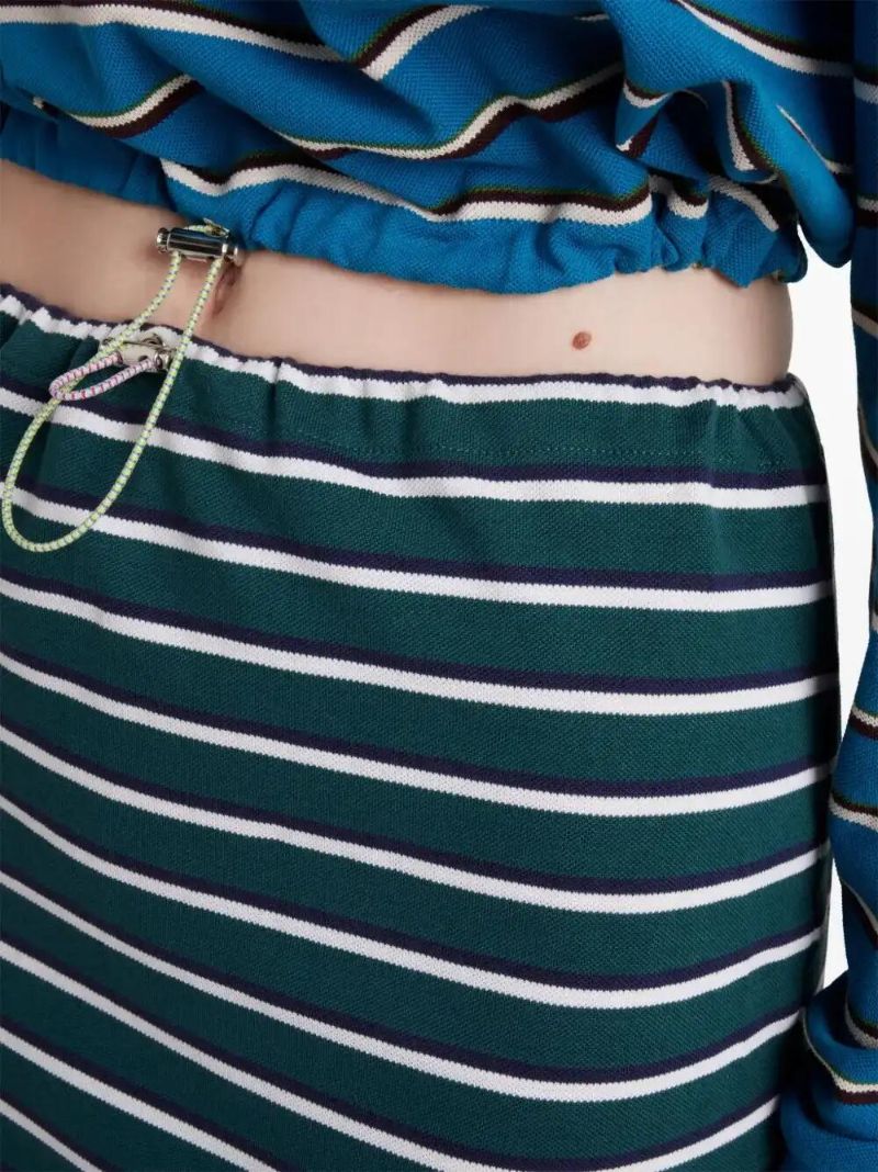 Green Striped Skirt
