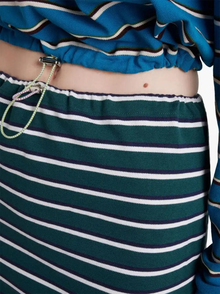 Green Striped Skirt