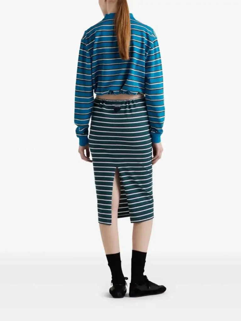 Green Striped Skirt