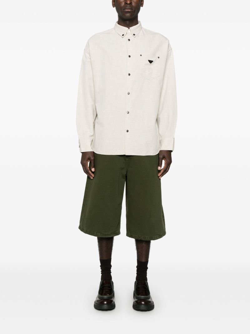 Neutrals Triangle-logo Shirt