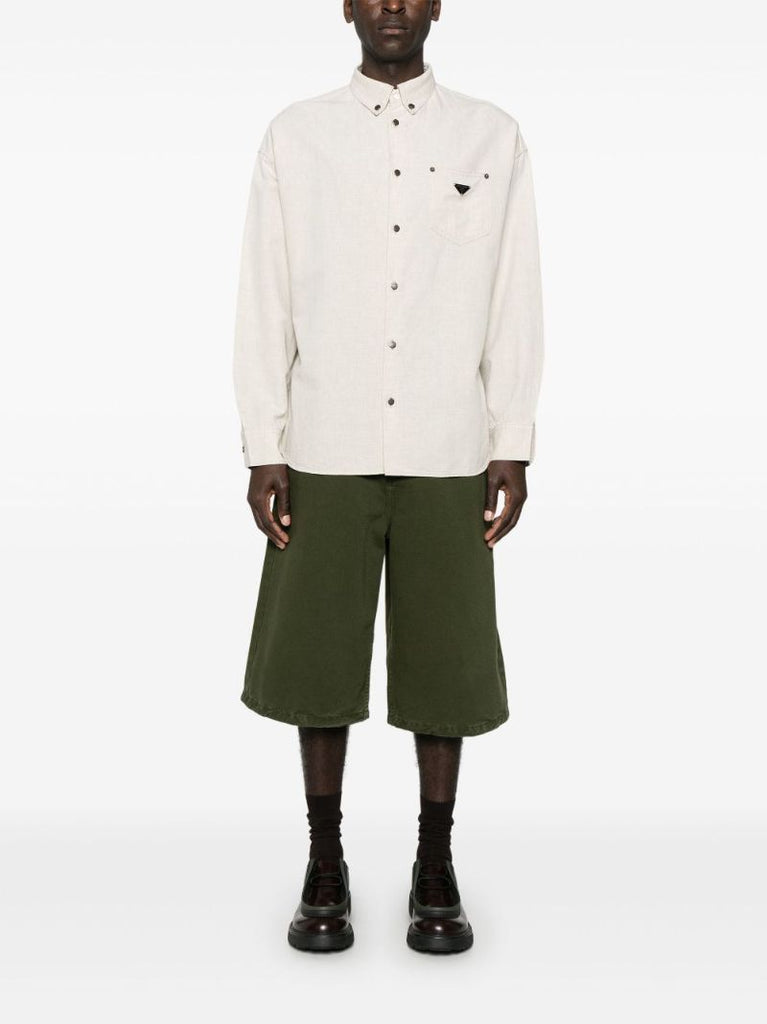Neutrals Triangle-logo Shirt