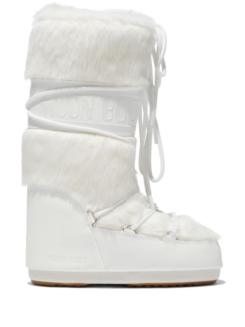 Moonboot Icon Faux Fur Knee High Padded Snow Boot Rubber