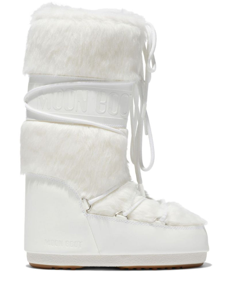 Moonboot Icon Faux Fur Knee High Padded Snow Boot Rubber