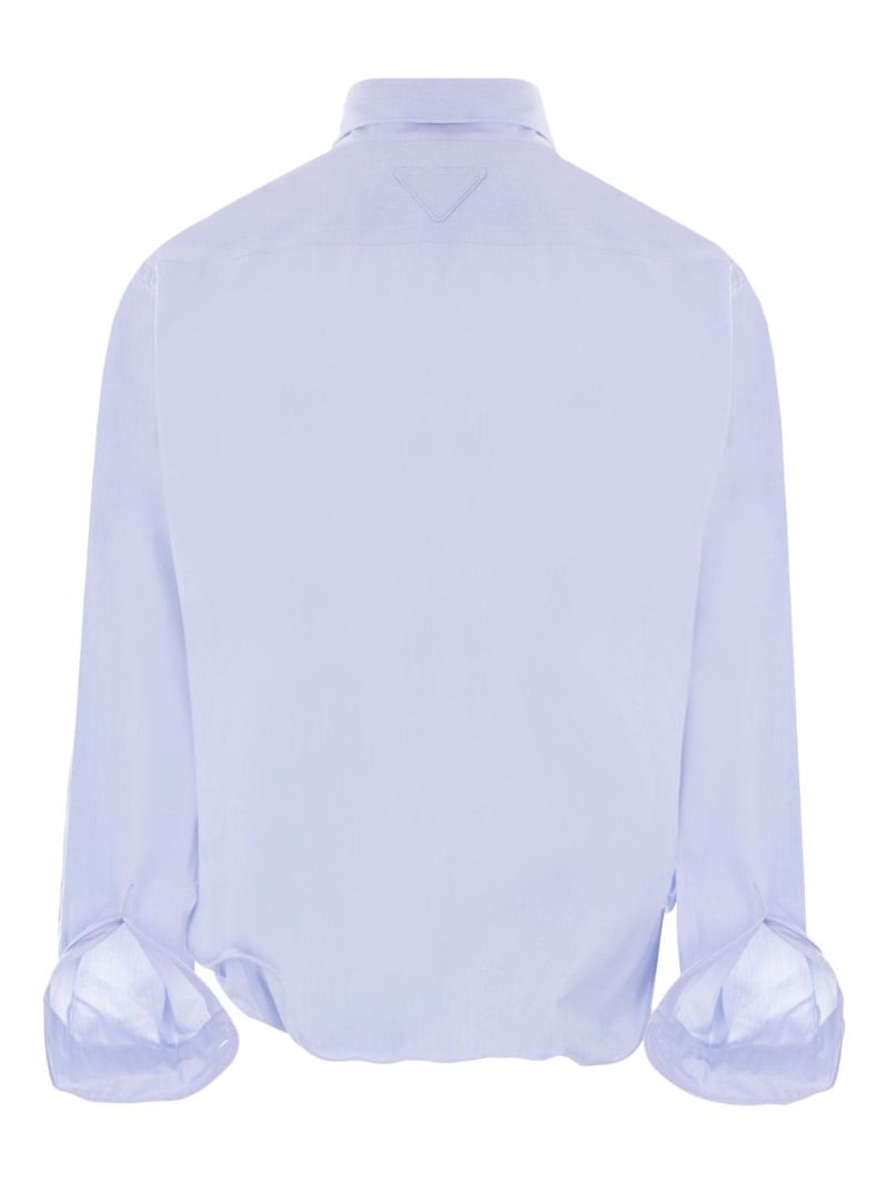 Blue Rolled-trim Shirt