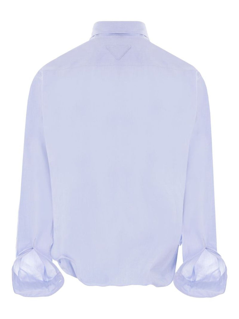 Blue Rolled-trim Shirt