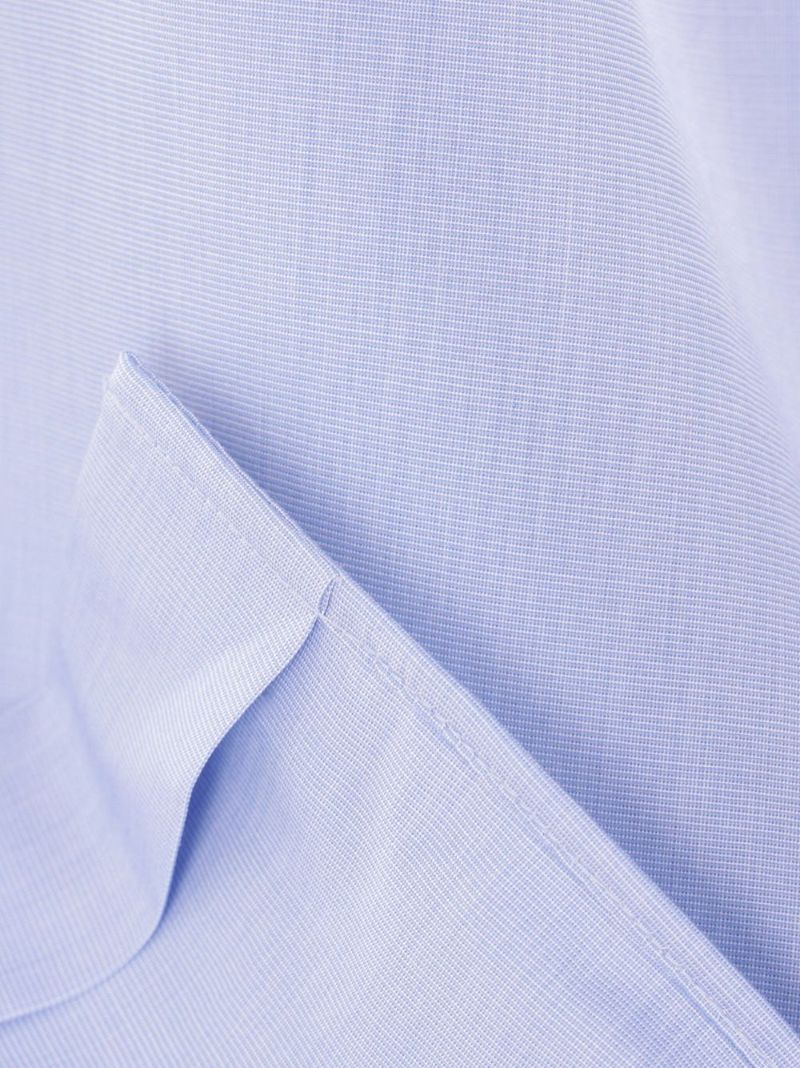Blue Rolled-trim Shirt