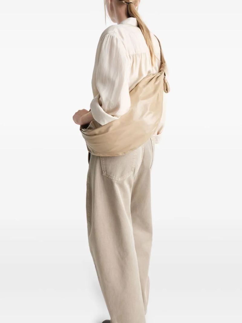 Neutrals Medium Soft Croissant Shoulder Bag