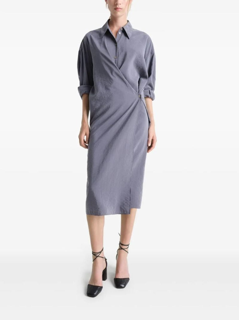 Grey Wrap Dress