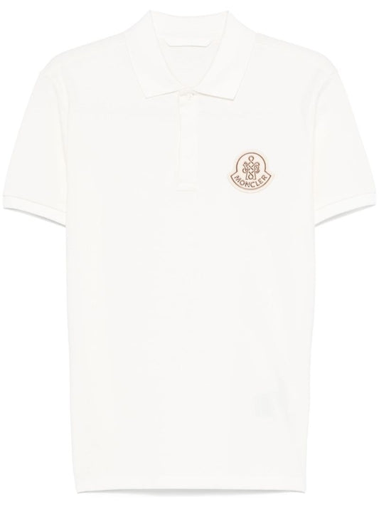 White Year of the Snake Patch Cotton Polo Shirt