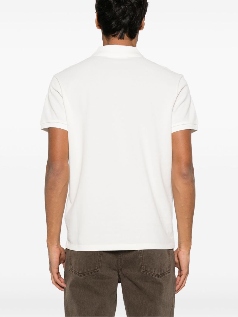 White Year of the Snake Patch Cotton Polo Shirt