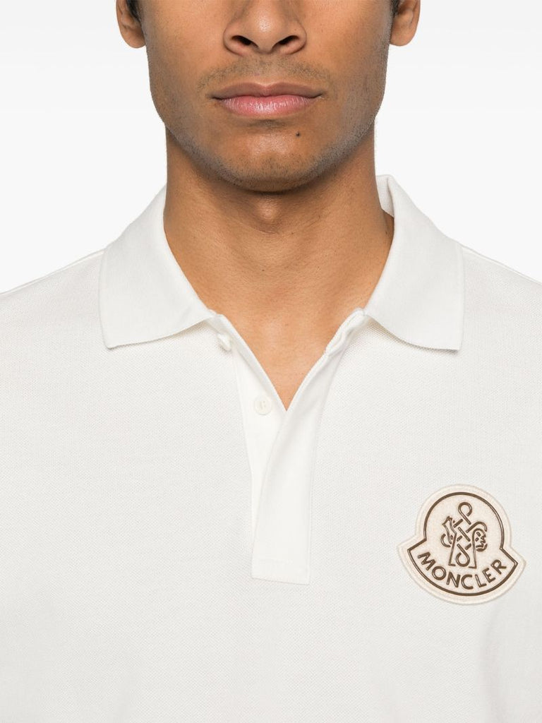 White Year of the Snake Patch Cotton Polo Shirt