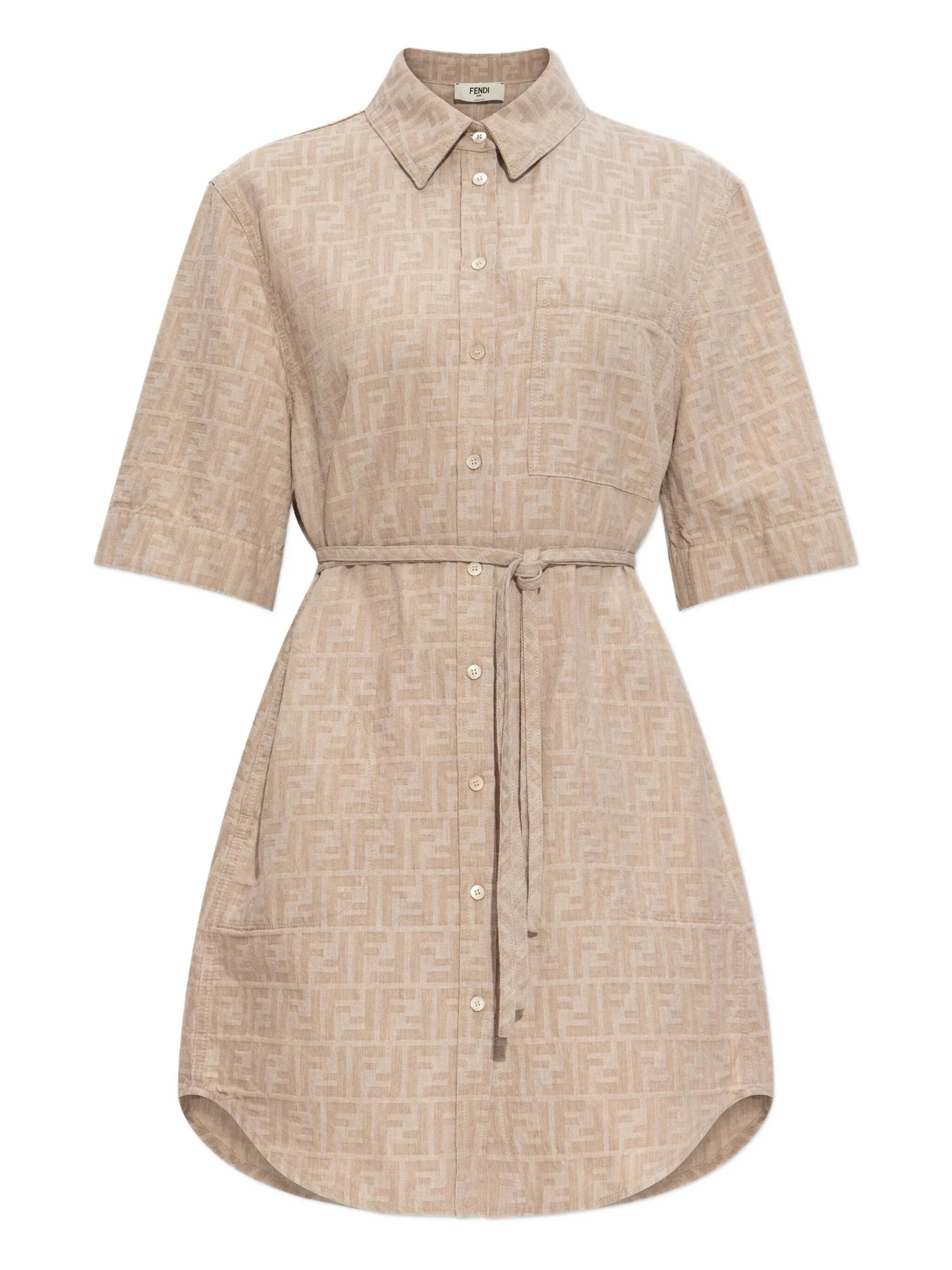 monogram-logo shirt dress