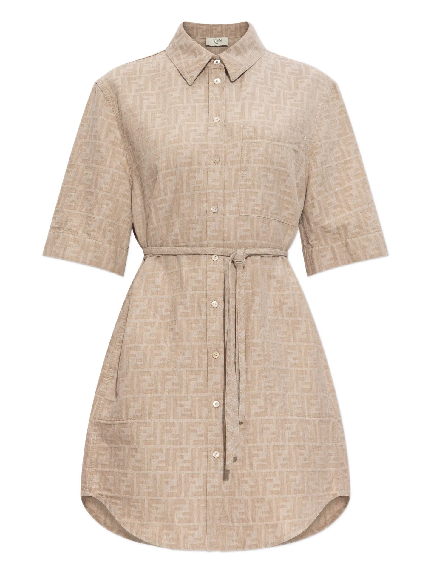 monogram-logo shirt dress
