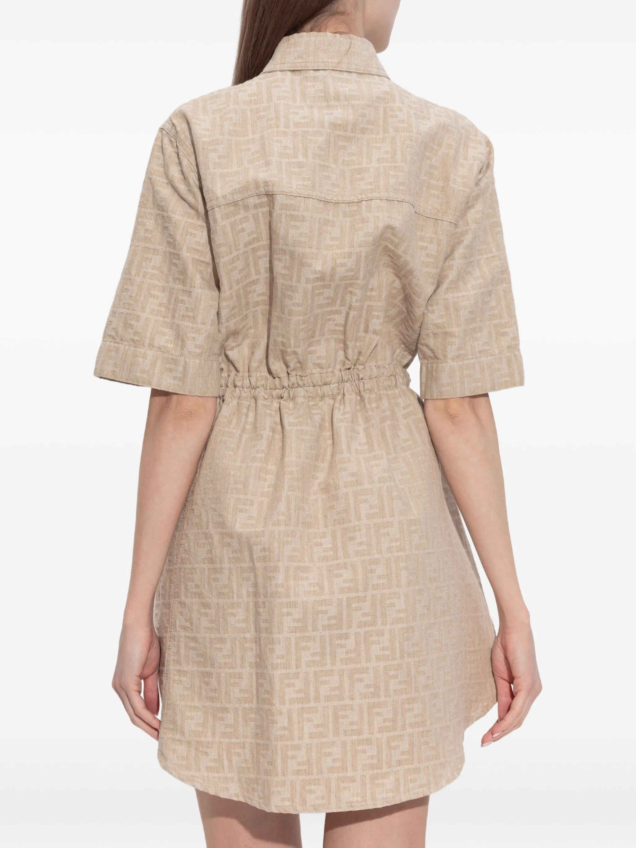 monogram-logo shirt dress
