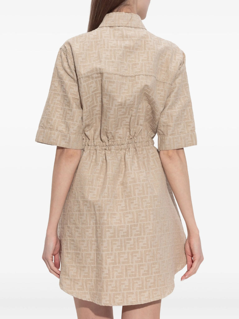 monogram-logo shirt dress