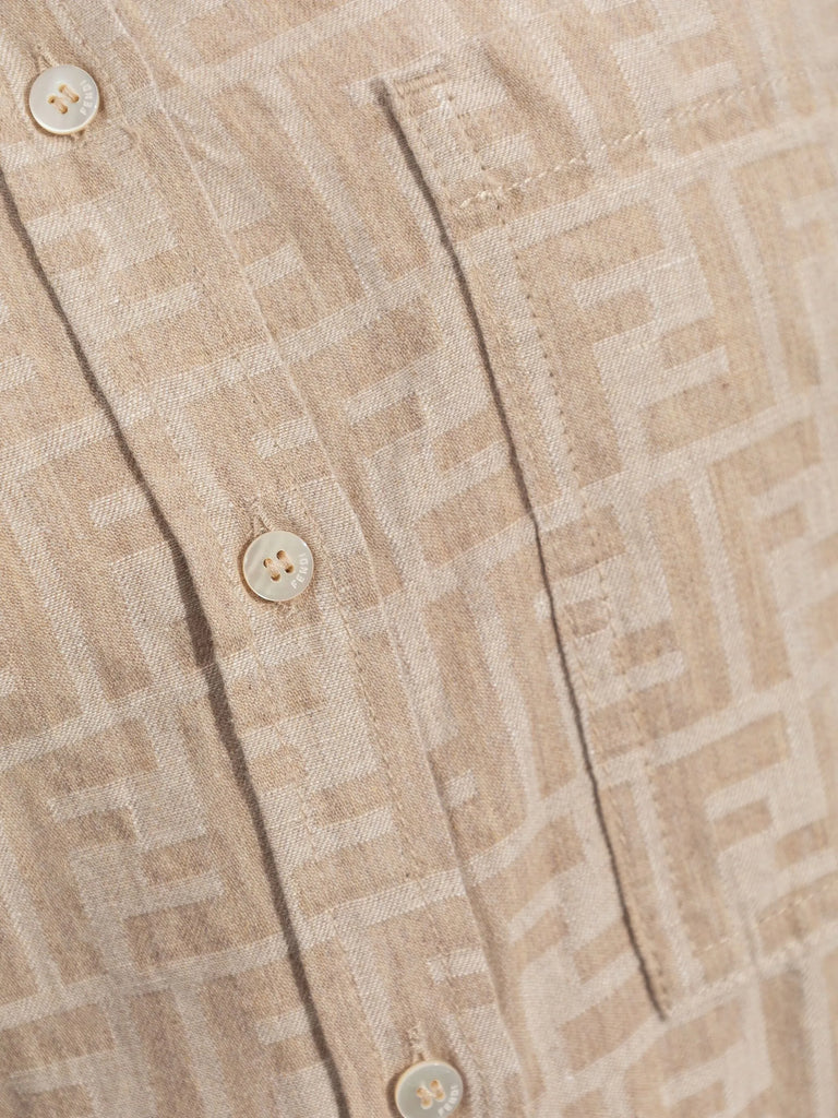 monogram-logo shirt dress